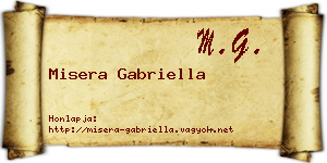 Misera Gabriella névjegykártya